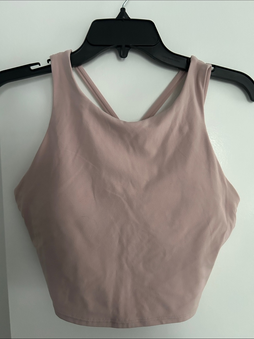 Athleta high neck longline padded sports bra Crop Tank Top - Dusty Mauve